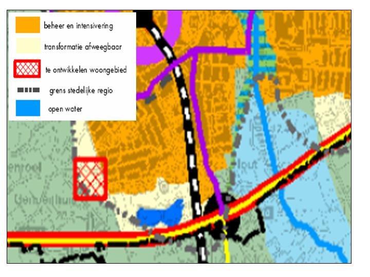 Uitsnede plankaart Regionaal Structuurplan Eindhoven